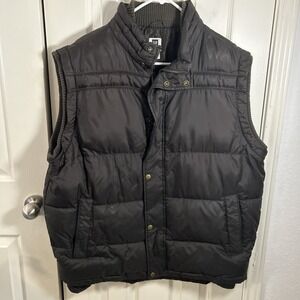 Vintage 07 GAP Vest Mens XL Brown Puffer Quilted Sleeveless Outdoor Utility